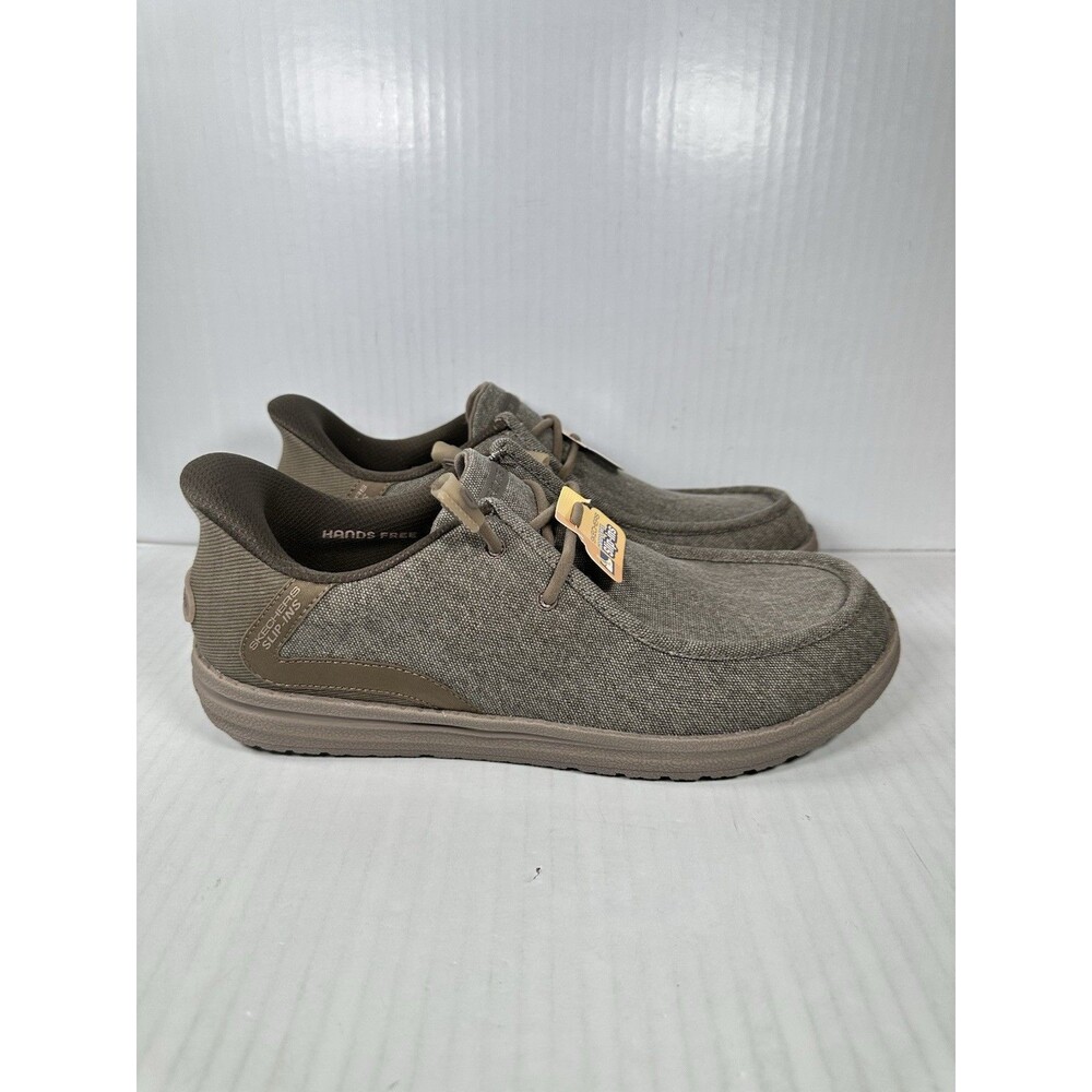 Size 10 Skechers Slip-ins Relaxed Fit Melson Coronado Khaki Mens Shoes NEW